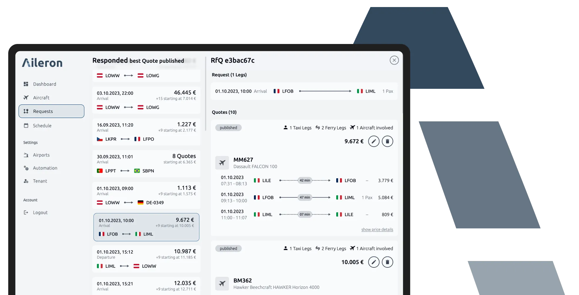 The Aileron booking platform shown across devices